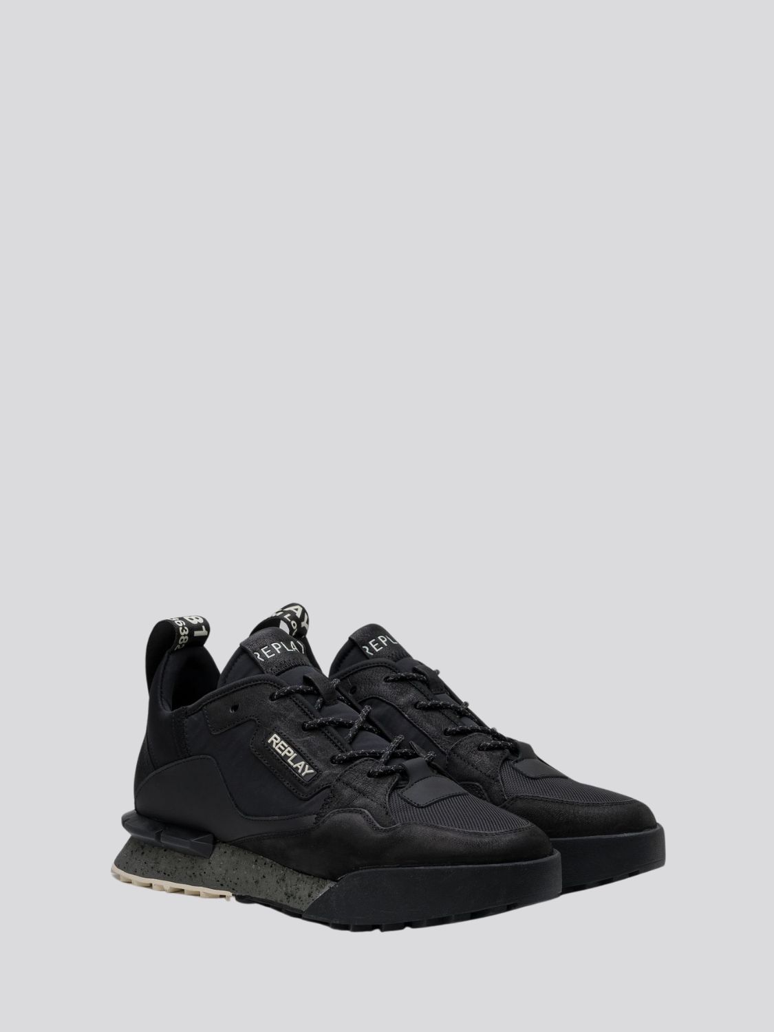 REPLAY FIELD CLASSIC X LEATHER SNEAKERS WITH LACES