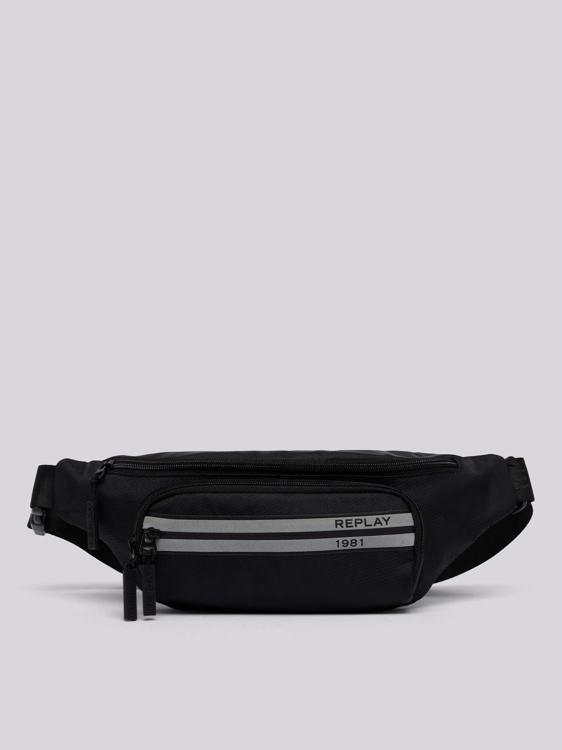 REPLAY WAIST BAG IN TEXTURED RECYCLED POLY