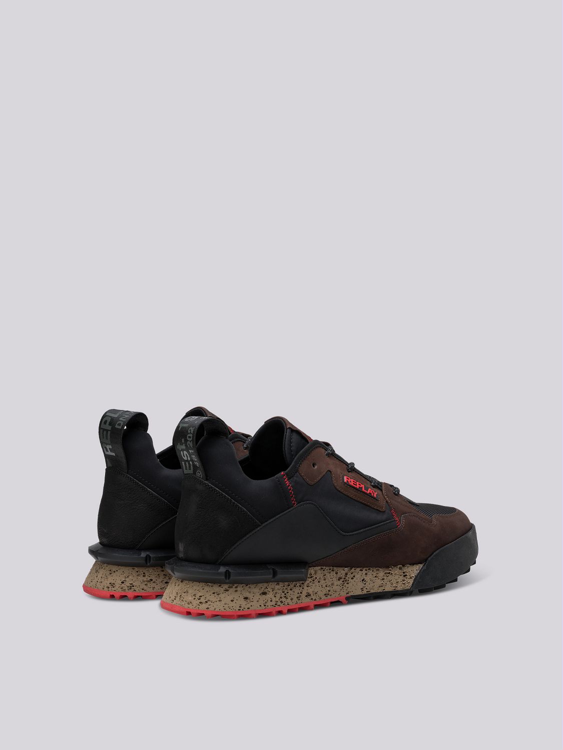 REPLAY FIELD CLASSIC X LEATHER SNEAKERS WITH LACES