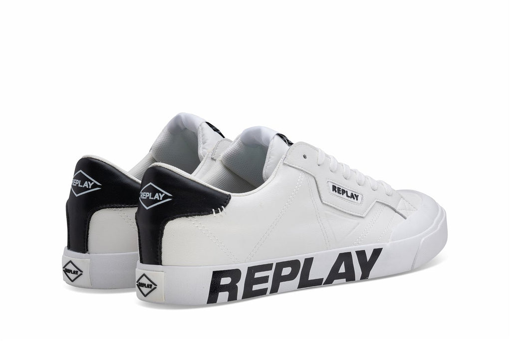 Replay men’s College Print lace up sneaker
