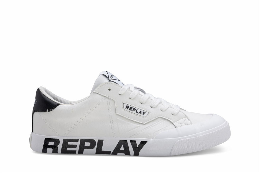 Replay men’s College Print lace up sneaker
