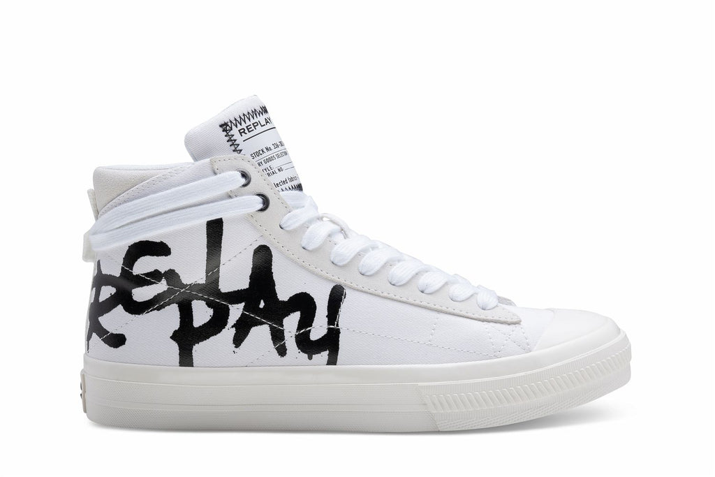 Replay men’s Snap Tone 2 Grafiiti hightop sneaker