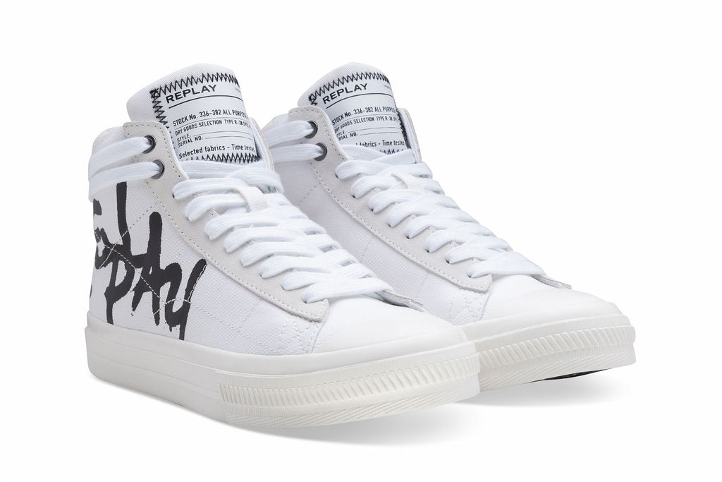 Replay men’s Snap Tone 2 Grafiiti hightop sneaker