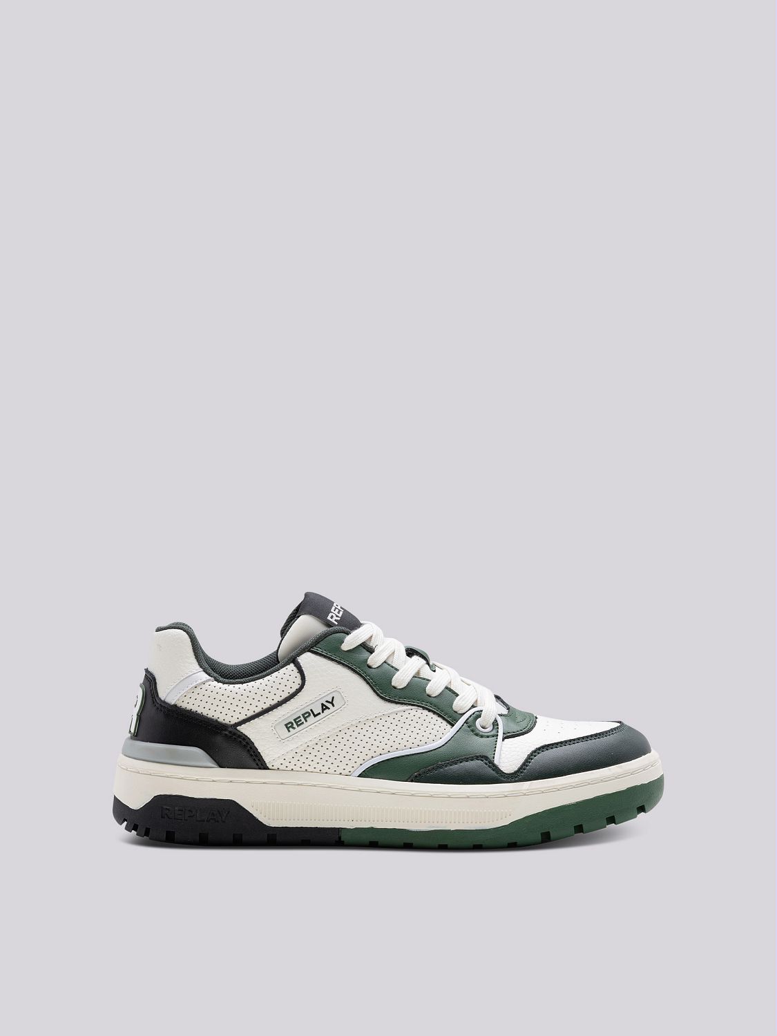 REPLAY GEMINI PERFORATED SNEAKERS WITH LACES