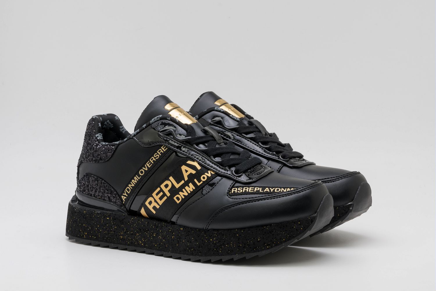REPLAY PENNY TAPE SNEAKERS WITH LACES