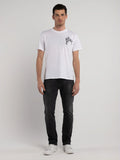 REPLAY ORGANIC COTTON T-SHIRT WITH PRINT