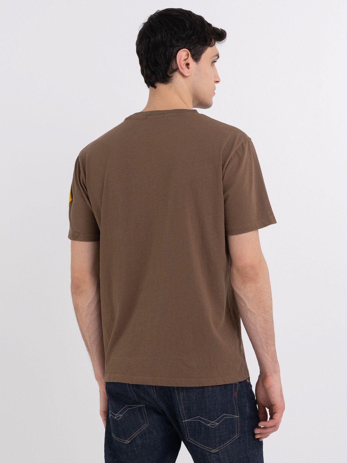 REPLAY T-SHIRT IN JERSEY WITH PATCH