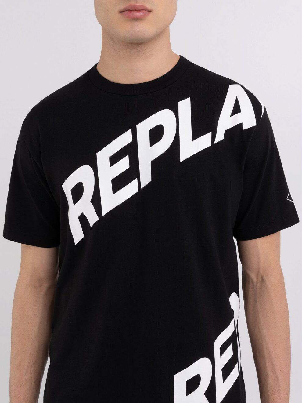 REPLAY RELAXED FIT T-SHIRT WITH MAXI PRINT