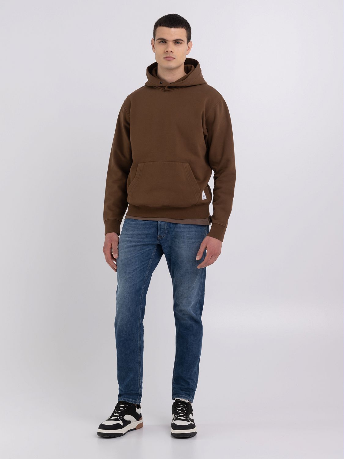 REPLAY HOODIE IN COTTON