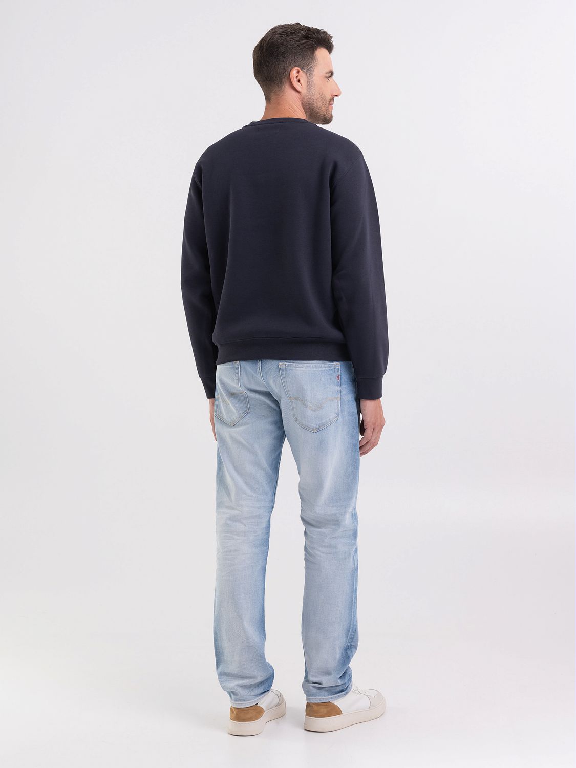 REPLAY CREWNECK SWEATSHIRT WITH OUTDOOR PRINT