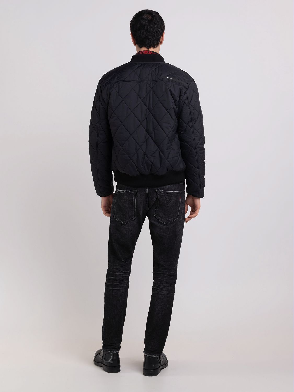 REPLAY SHORT JACKET IN RECYCLED NYLON