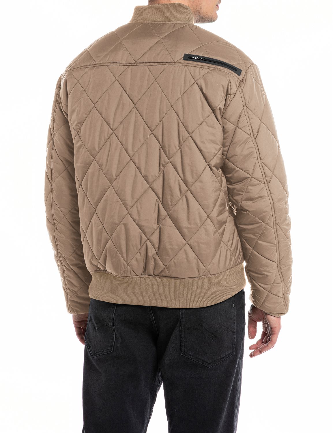 REPLAY SHORT JACKET IN RECYCLED NYLON