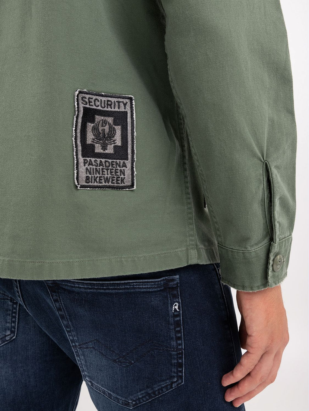 REPLAY OVERSHIRT WITH RACER PATCHES