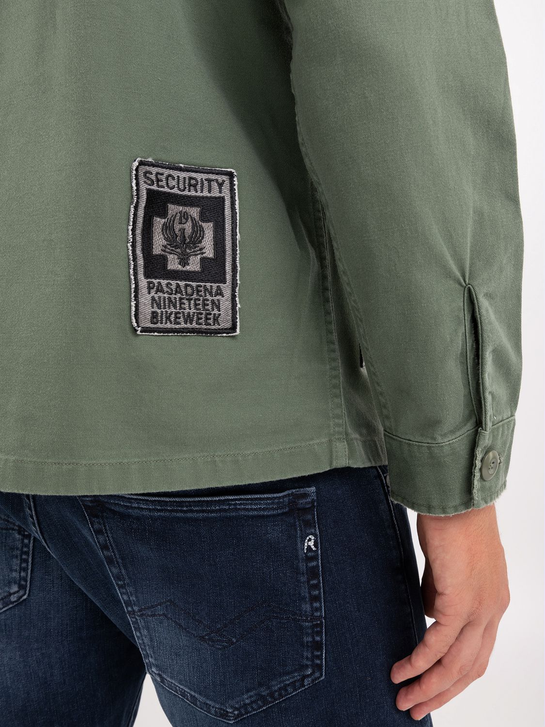 REPLAY OVERSHIRT WITH RACER PATCHES
