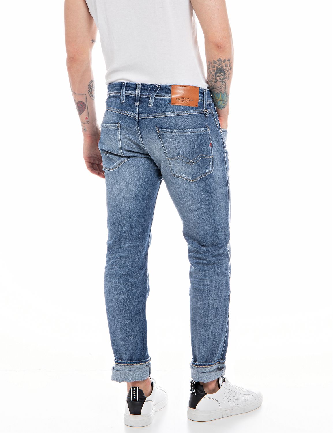 Replay men’s Aged eco 10 years slim fit Anbass jeans
