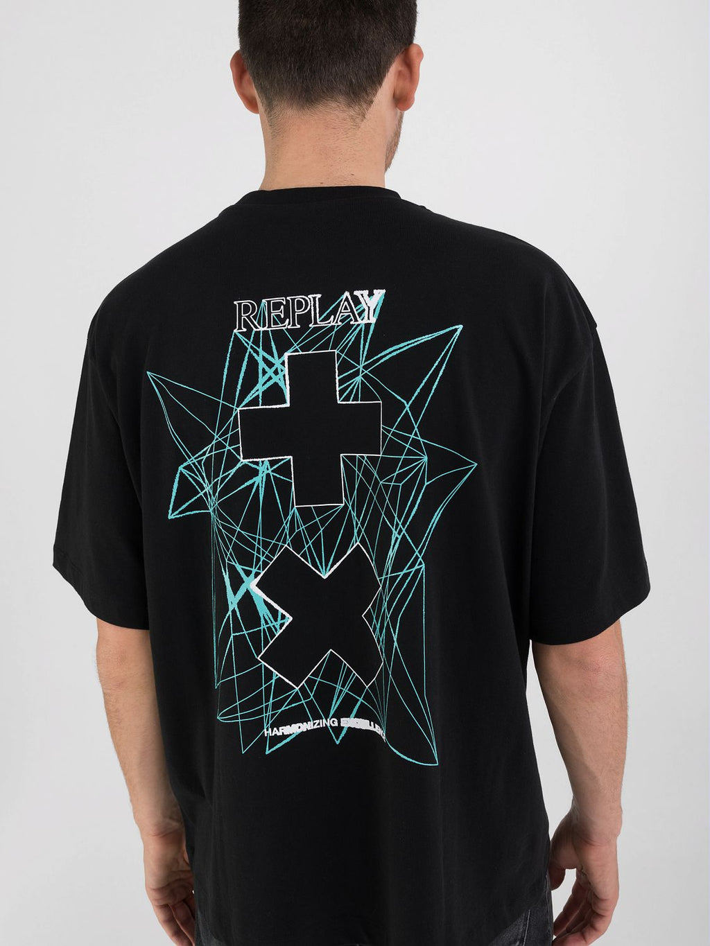REPLAY CREW-NECK T-SHIRT WITH REPLAY X GARRIX GRAPHIC PRINT FRONT AND BACK