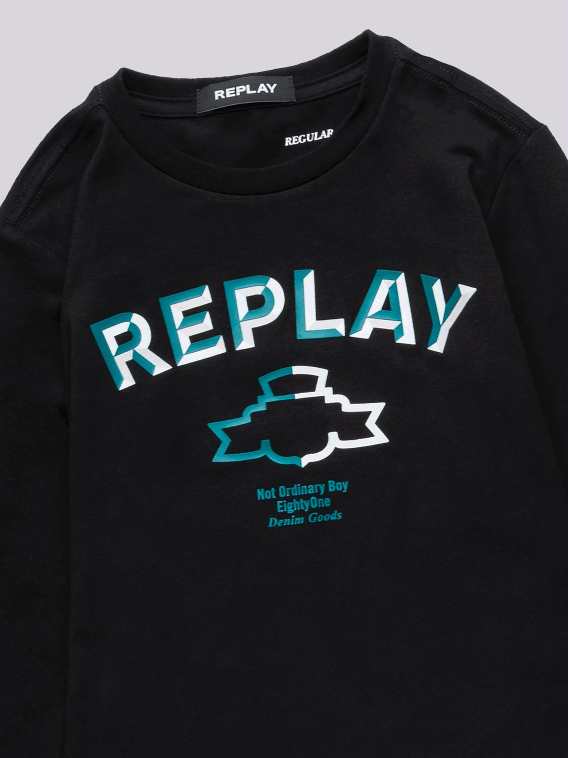 REPLAY LONG-SLEEVED T-SHIRT WITH ARCHIVE LOGO