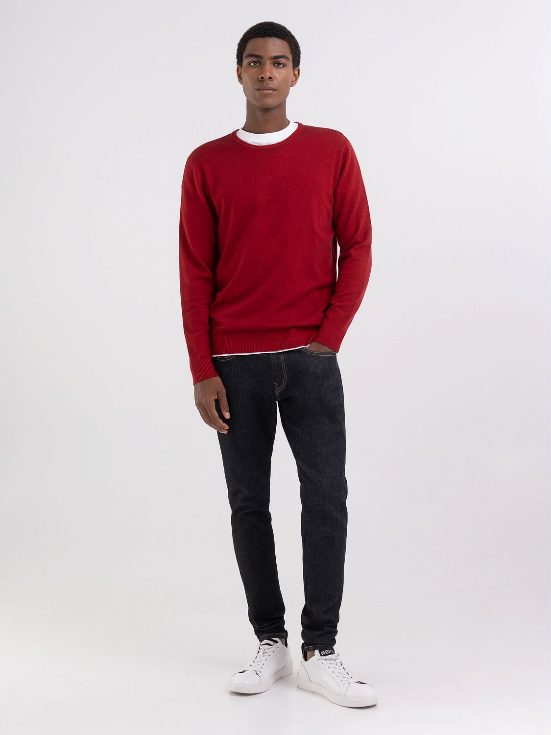 REPLAY CREWNECK SWEATER IN WOOL BLEND