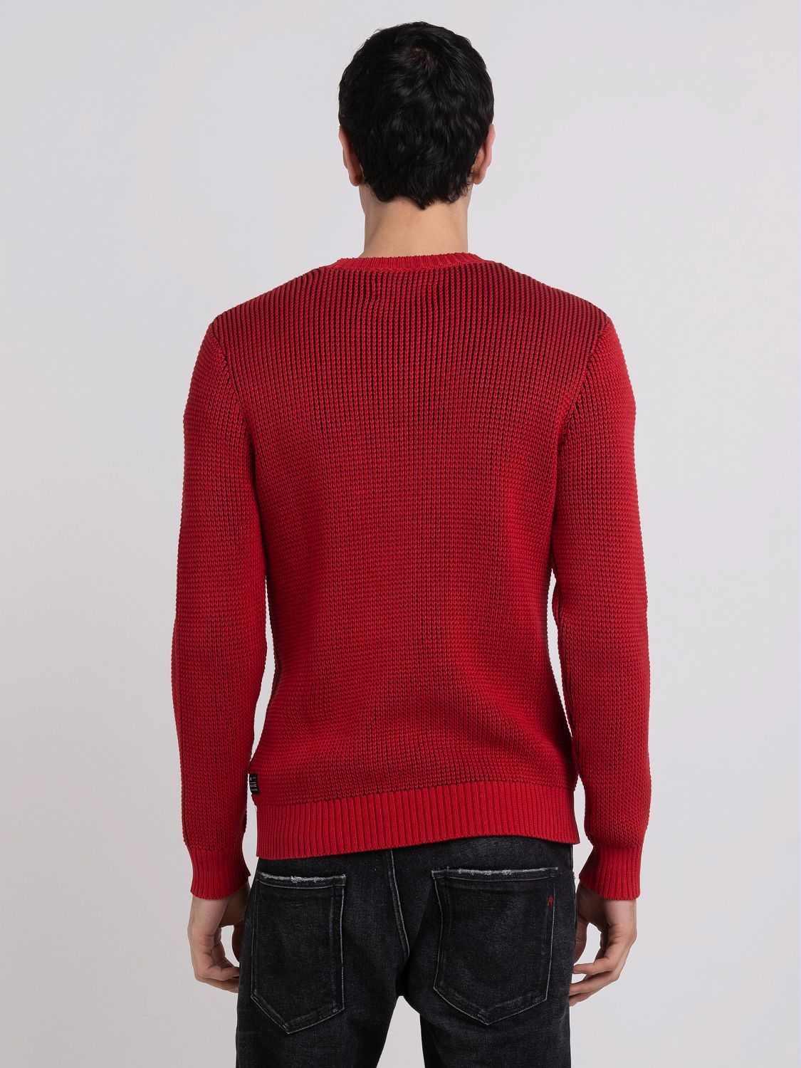 REPLAY CREWNECK SWEATER IN COTTON