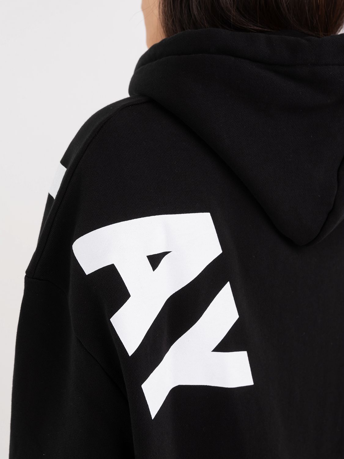 REPLAY SWEATER WITH HOOD AND REPLAY PRINT