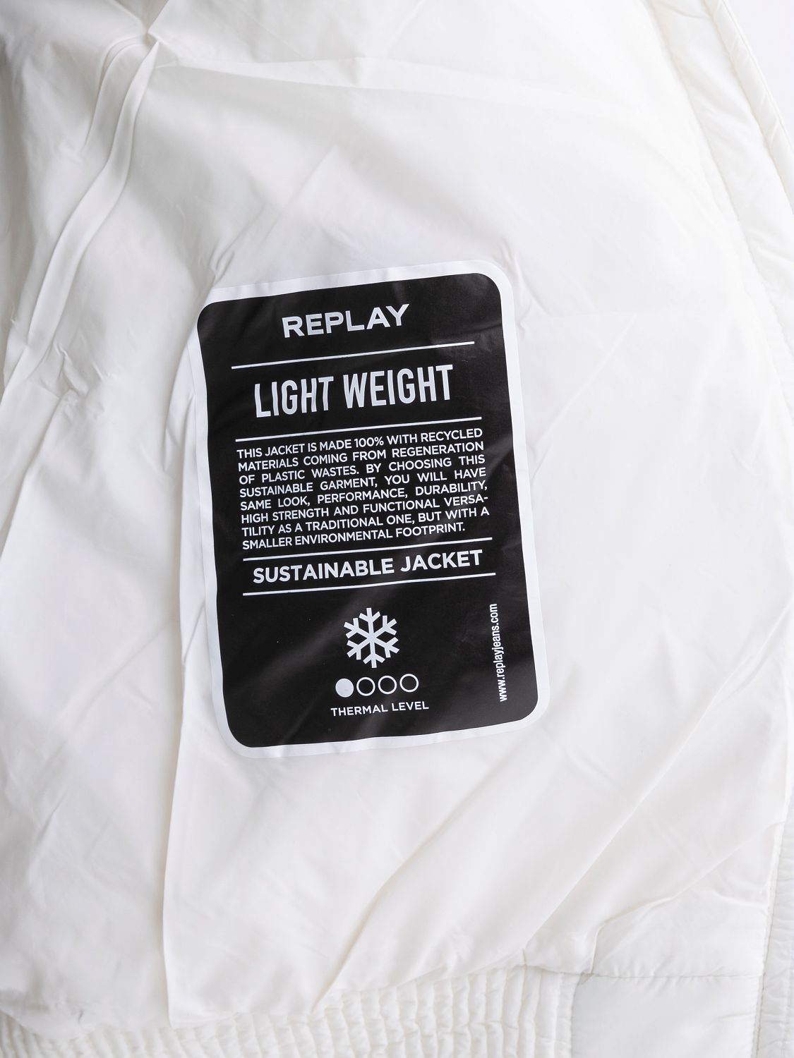 REPLAY SLIM FIT RECYCLED QUILTED BOMBER JACKET
