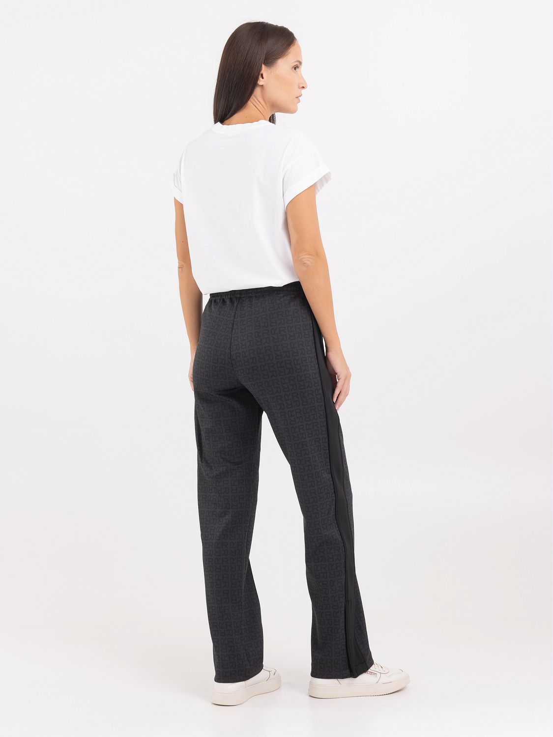 REPLAY ALL OVER LOGO TECH FLEECE TRACK PANTS